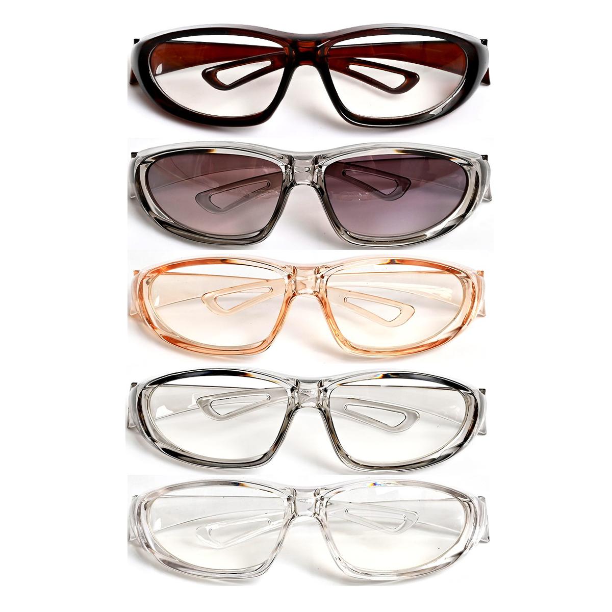 

5 шт. Модные прозрачные очки против запотевания Мужские Женские Защита от синего света Защита от пыльцы и ветра Песок Защита от брызг Приливной цвет желе