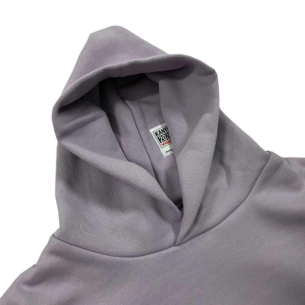 Kanye European-American Double-Layer Heavyweight Pink-Purple Hoodie for Men and Women