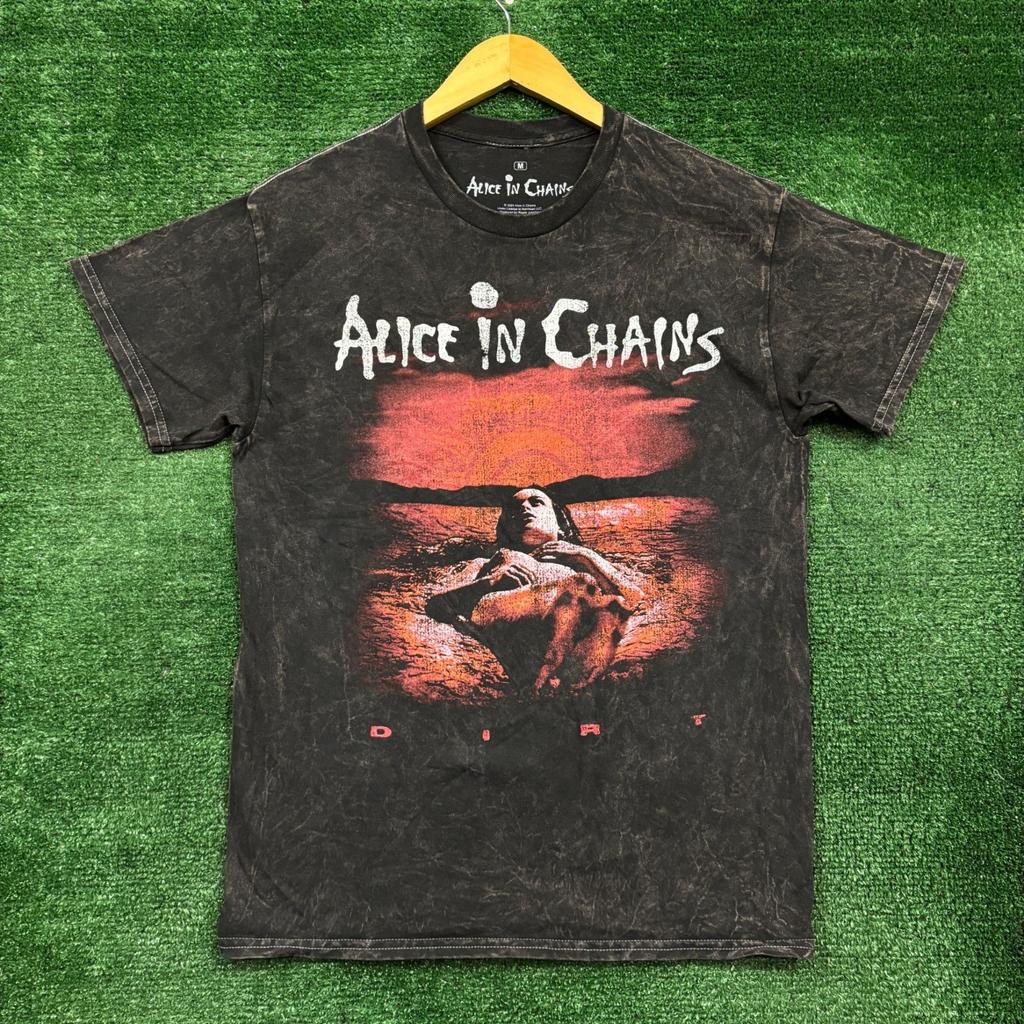 Alice In Chains Dirt Est 1987 Banda de Rock Lavagem Mineral Tamanho Médio Camiseta Unissex