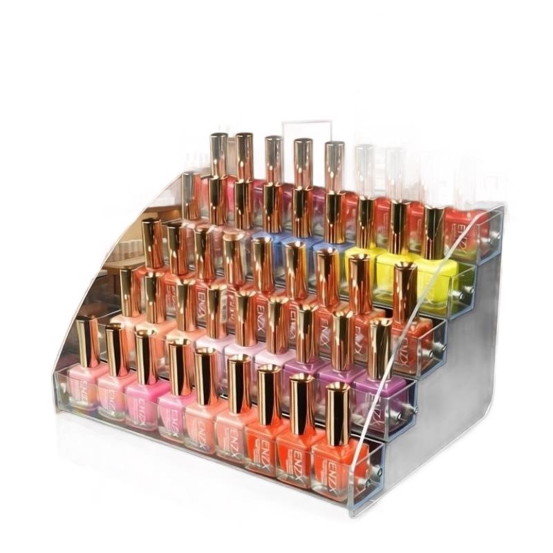 Acrylic Nail Polish & Cosmetics Display Stand with Dustproof Cover