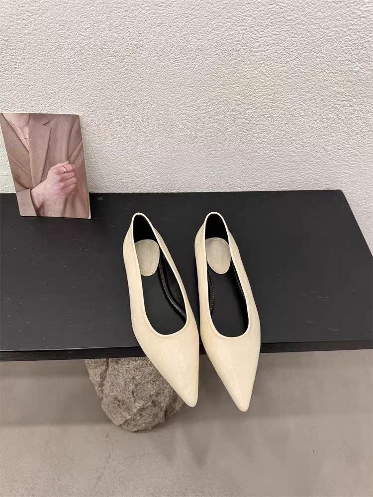 Fashion Spring summer new shallow mouth pointed temperament Baotou casual flat shoes simple comfortable versatile women's shoes
