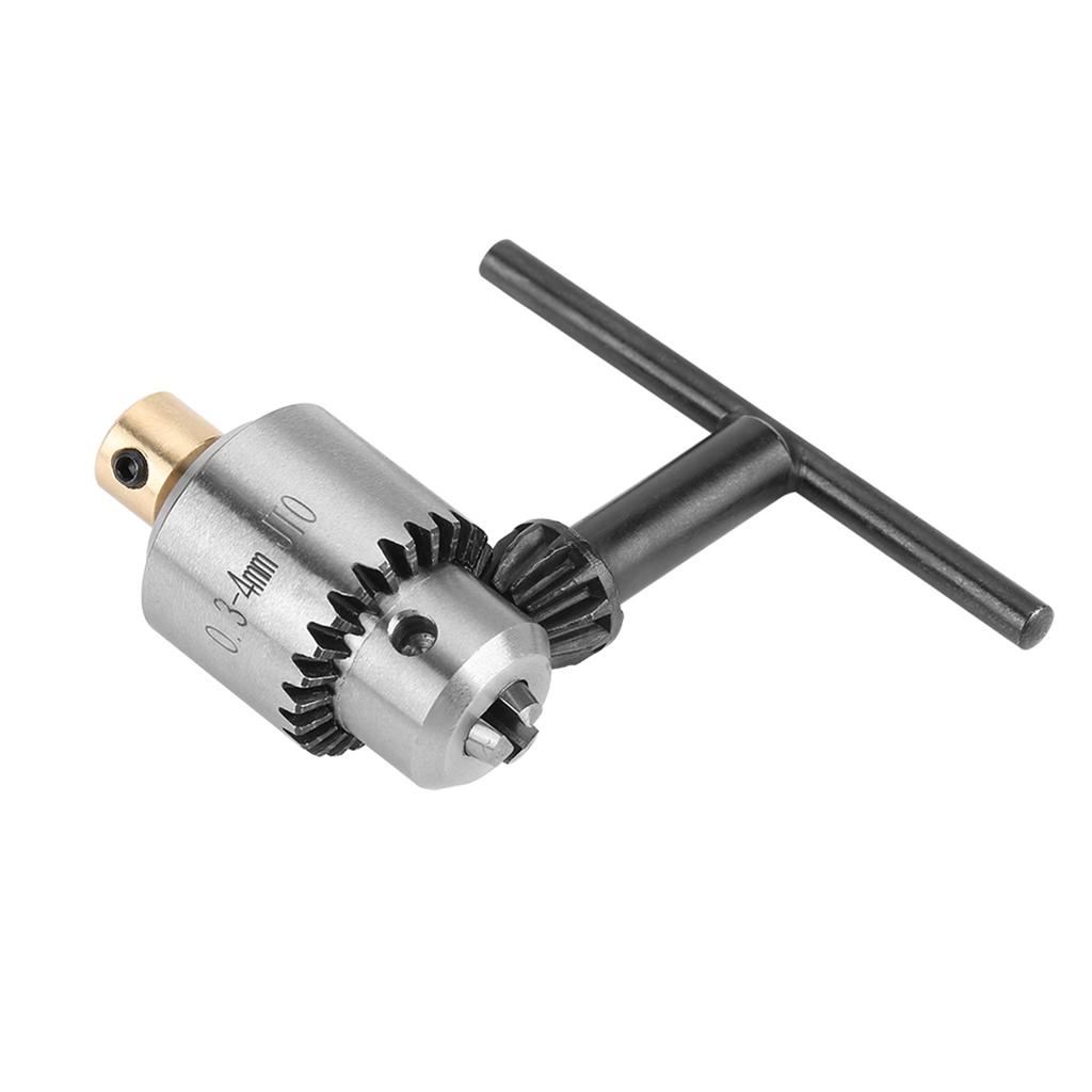 Micro 0.34mm JTO Taper Mounted Drill Chuck  and Wrench with Chuck Key for Lathe Electric Drill