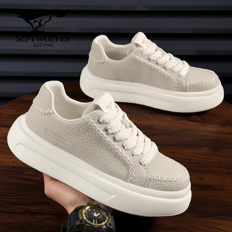 Septwolves Men s Trendy Breathable Platform Sneakers 40