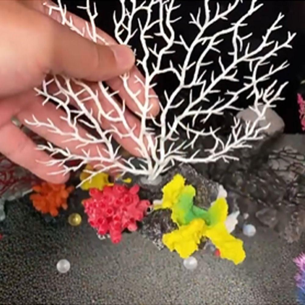 Handicraft Aquarium Coral Reef Ornaments Colorful Aquatic Plants Gift