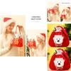 Soft Plush Christmas Kids Gift Doll Bag Drawstring Handle 3d Apple Candy Handbag