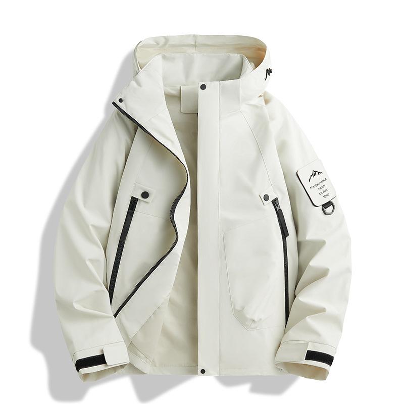 Spring and Autumn Outdoor Jacket Single Jacket Men's and Women's Same Style Single Rush Three-Proof Mountaineering Jacket Work Wear Large Pocket