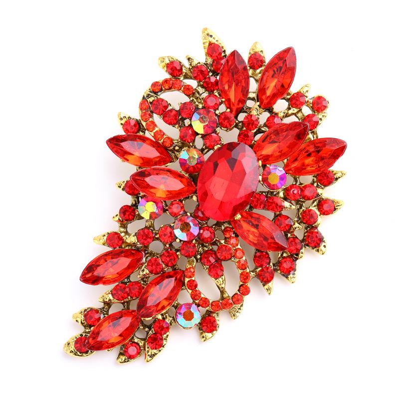 Crystal Glass Brooch - Fashionable European & American Style Pin for Men and Women
