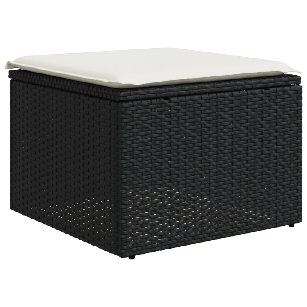 Vidaxl 10-Cz. Set da Giardino, Cuscini Rattan Nero Pe