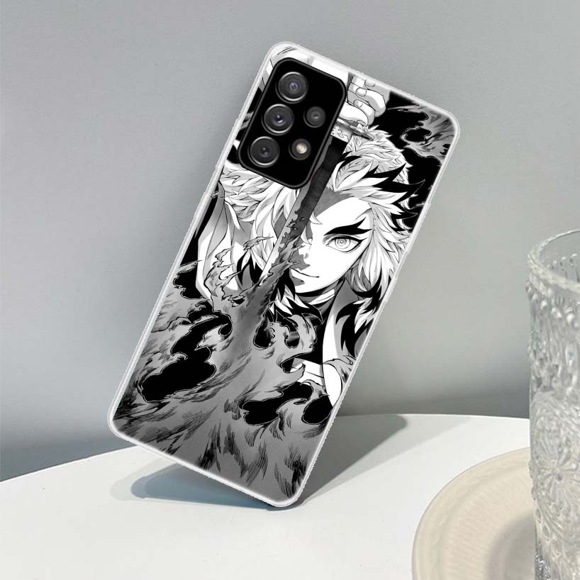 Demon Slayer Rengoku Kyoujurou Phone Case For Samsung Galaxy A72 A71 A52 A51 A42 A32 A22 A21S A12 M12 M21 M30 M31S M51 Cover