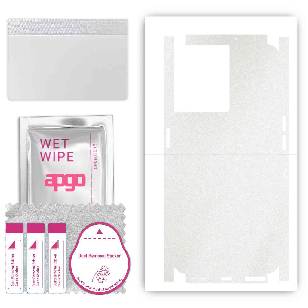 apgo Schutzfolie für die Rückseite+Seiten kompatibel mit OnePlus 10R 5G, Vollständige Umhüllungsfolie, Folie, Vinyl - Muster Matt Transparent