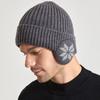 Fashion Soft Plush Snowflake Knitted Hat Thickened Keep Warm Beanies Cap Windproof Ear Protection Hat Unisex