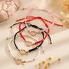 Personality Exquisite Virgin Mary Micro-inlay Zircon Hollow Heart-shaped Cross Pendant Hand-woven Pull Bracelet Women's Jewelry