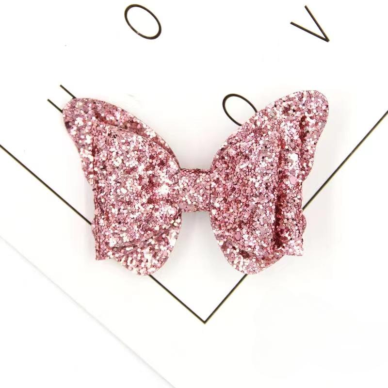 Girls Cute Sequins Double Butterfly Hair Clip Bow Hairpins DIY Headwear Bow Decor Hairgrip Toddler Hair Accessories
