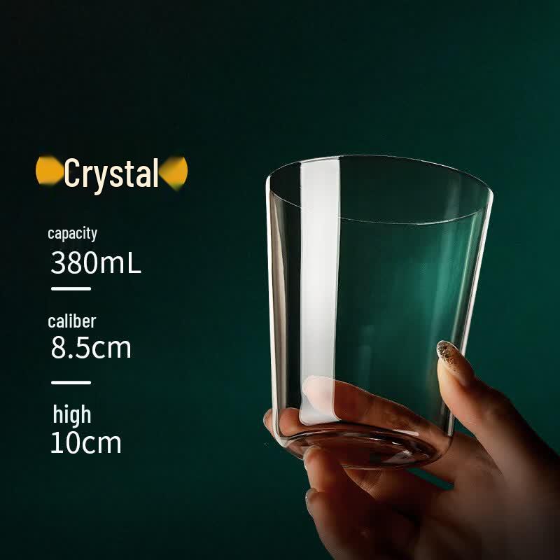 MDNG Handmade Crystal V-Shape Collins Cocktail Glass Set