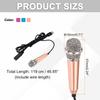 Uxcell Mini Microphone for Mobile for Phone Recording and Pack of 3 Phones, C-Type Microphone, Compact, Recording, Gold/Hot Pink/Blue,