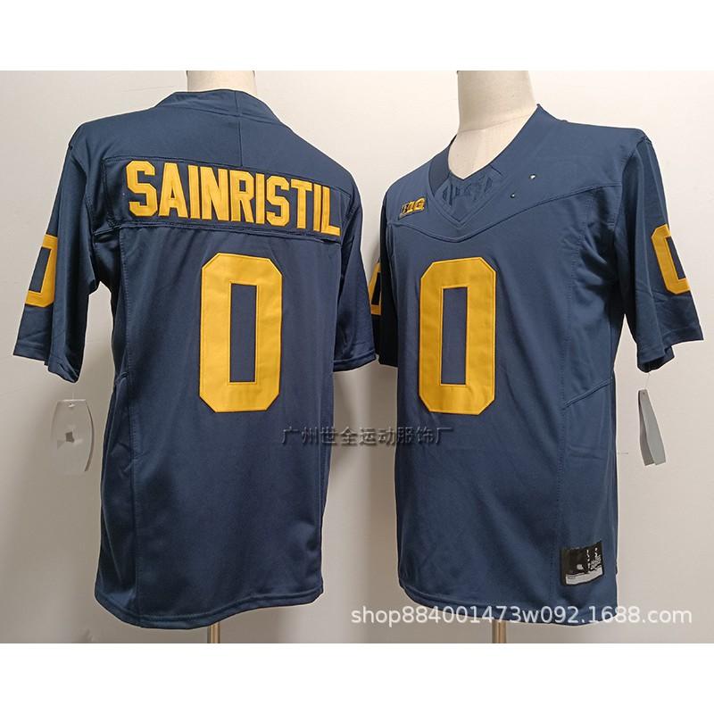 Michigan Wolverines College Football Jersey Mens Cotton Blend Embroidered Team Uniform Rugby Sports Fans