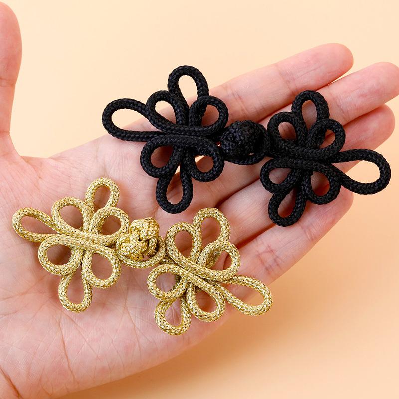 1PC Chinese Style Hand-Woven Knot Fastener Cheongsam Buckle Frog Closure Dragonfly Retro
