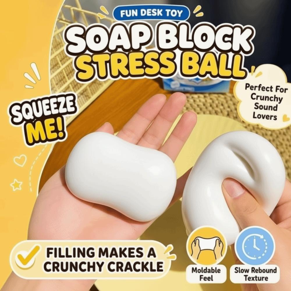 Realistic Soap Soap Squeeze Ball Slow Rising Soap Squishy Toy Sensory Toy Crunchy Soap Ball  Office