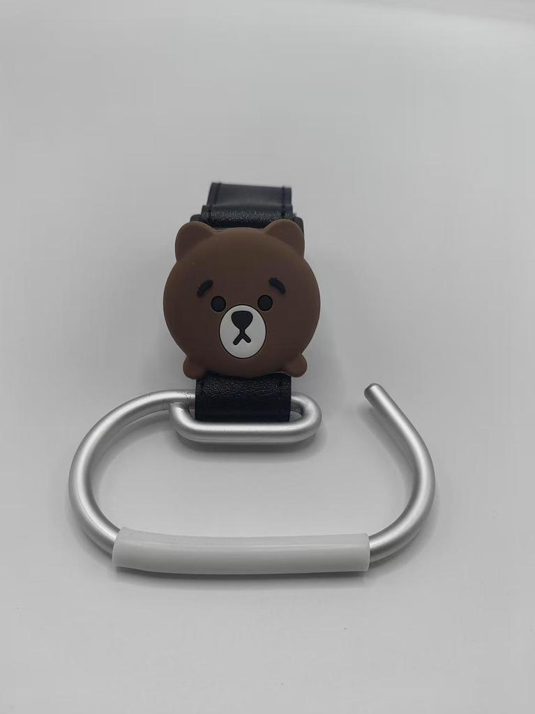 Universal Leather Stroller Hook - Large Aluminum Alloy Pram Accessory