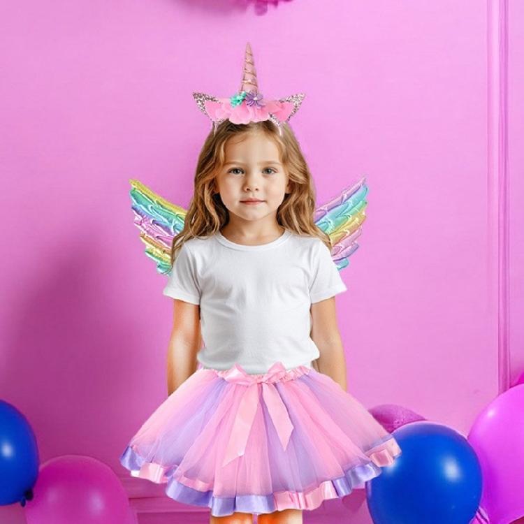 Halloween Birthday Party Decors Outfit Princesses Unicorns Headbands Fairy Wing