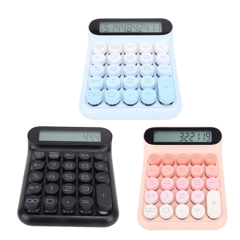 Mechanical Switch Calculator LCD Display 24 Keys Automatic Sleep Desktop Calculators for Business Of