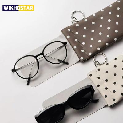 Spring Top Open Soft Sunglasses Bag Spring Open Portable Glasses Bag Eyewear Cases Bags Protective Polka Dot Eyeglass Pouch