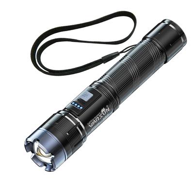 WARSUN DM126C Multifunktions-Zoom-Taschenlampe mit leistungsstarker Mini-LED in Militärqualität - Aluminiumkonstruktion, Weitstrahl und USB-C wiederaufladbar