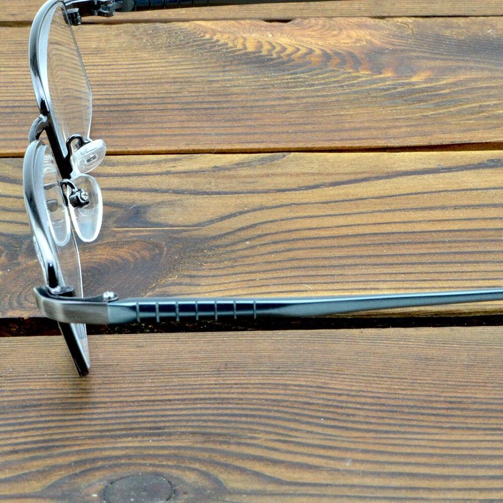 Executive Office Style Full-rim Al-mg Alloy Reading Glasses for Men with PU Case +0.75 +1 +1.25 +1.5 +1.75 +2 +2.5 +2.75 To +4