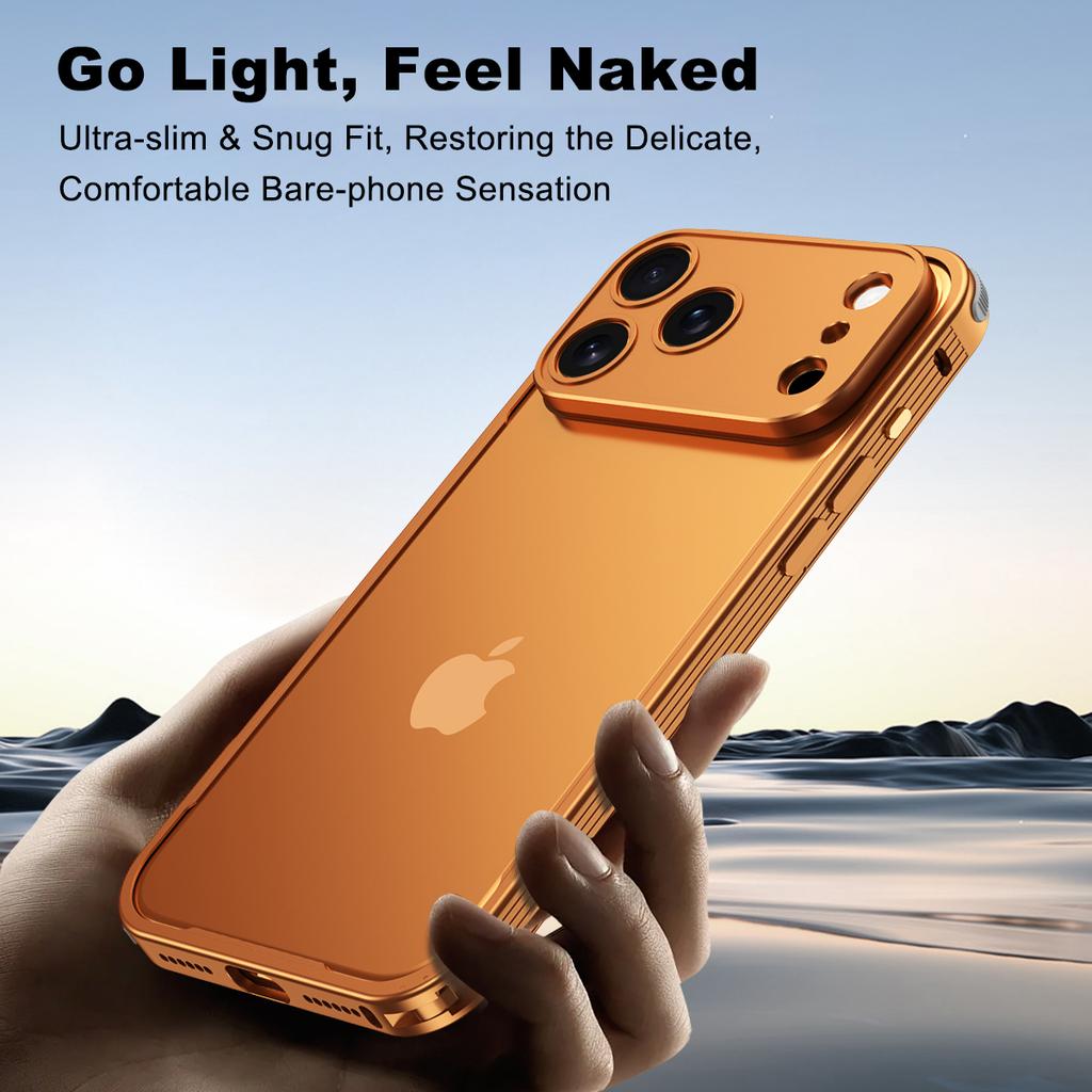 Aviation Aluminum Alloy Frame Bumper Phone Case For iPhone 17 16 15 14 13 Pro Max Plus Metal Lens Protection Shockproof Cover