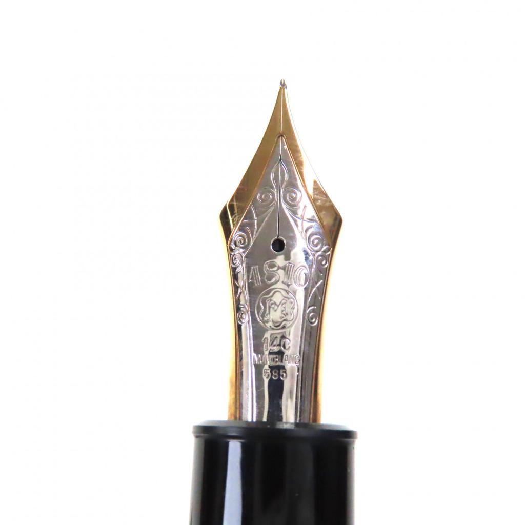 Excellent MONTBLANC fountain pen Meisterstück 149 white star Black gold 14K mens Used