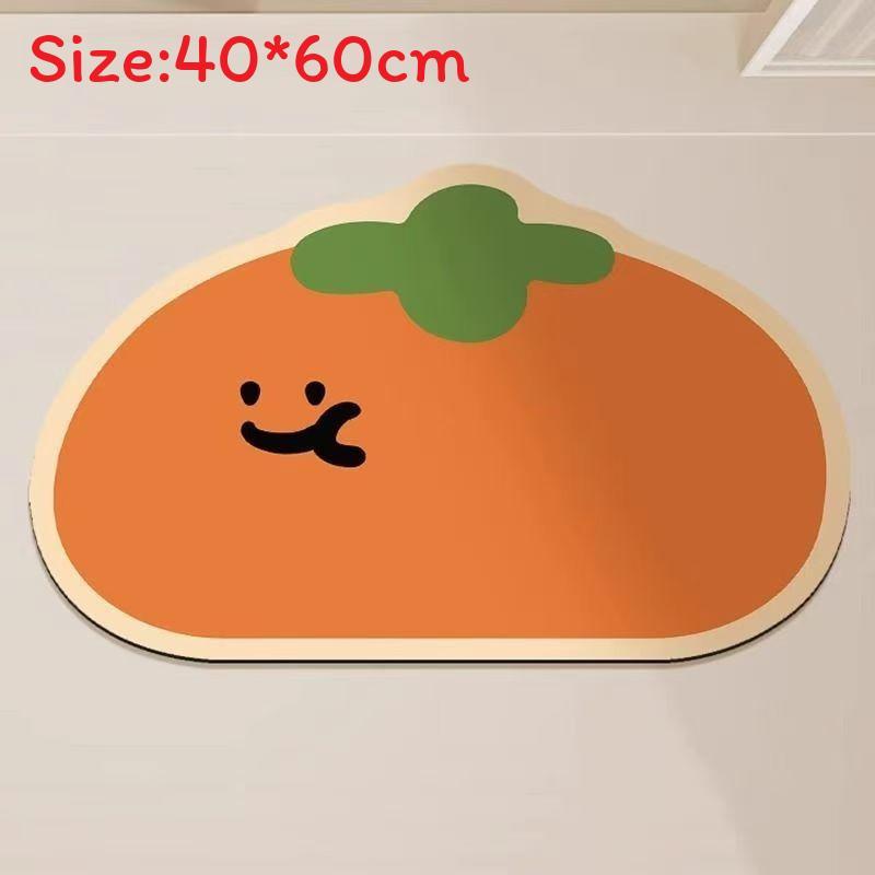 Cartoon Style Silicone Diatom Mud Bathroom Absorbent Non Slip Mat For Toilet And Shower Room Use