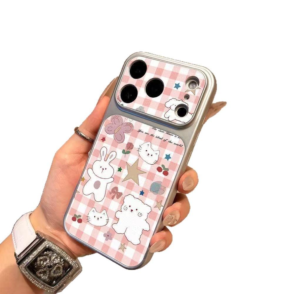 Cute second change is suitable for 17promax mobile phone case 16pro new 15 leather 14 large windows 13 girl 12x