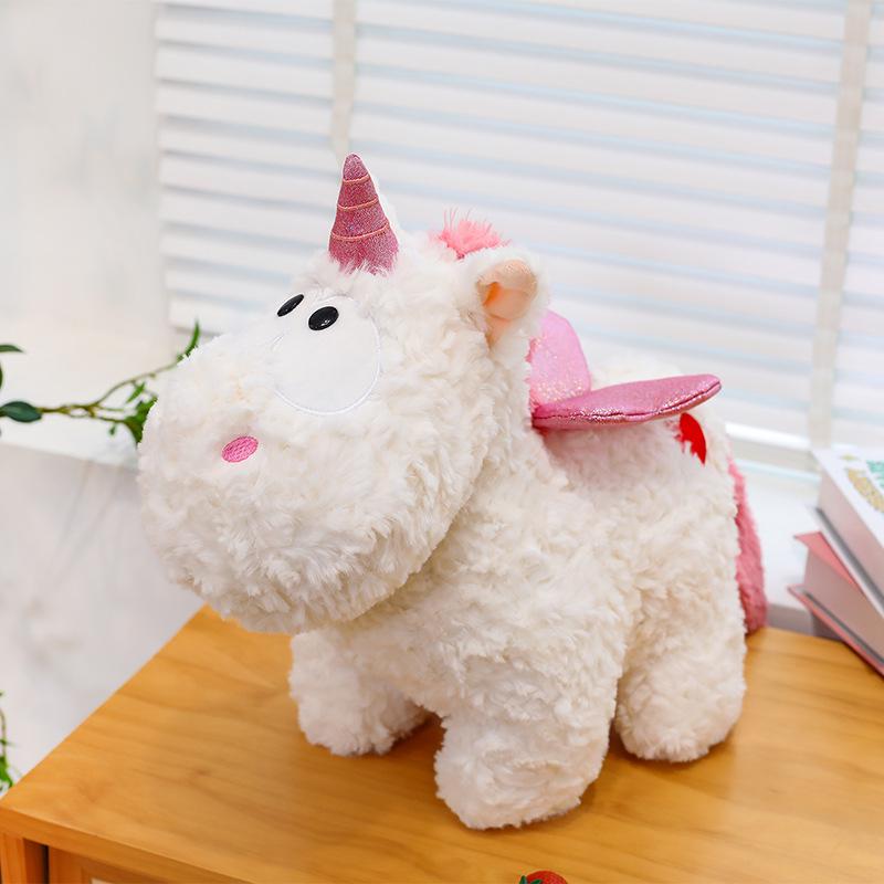 

Gemini Unicorn Plush Toy - Super Soft Miami Fabric Cushion 35 cm білий