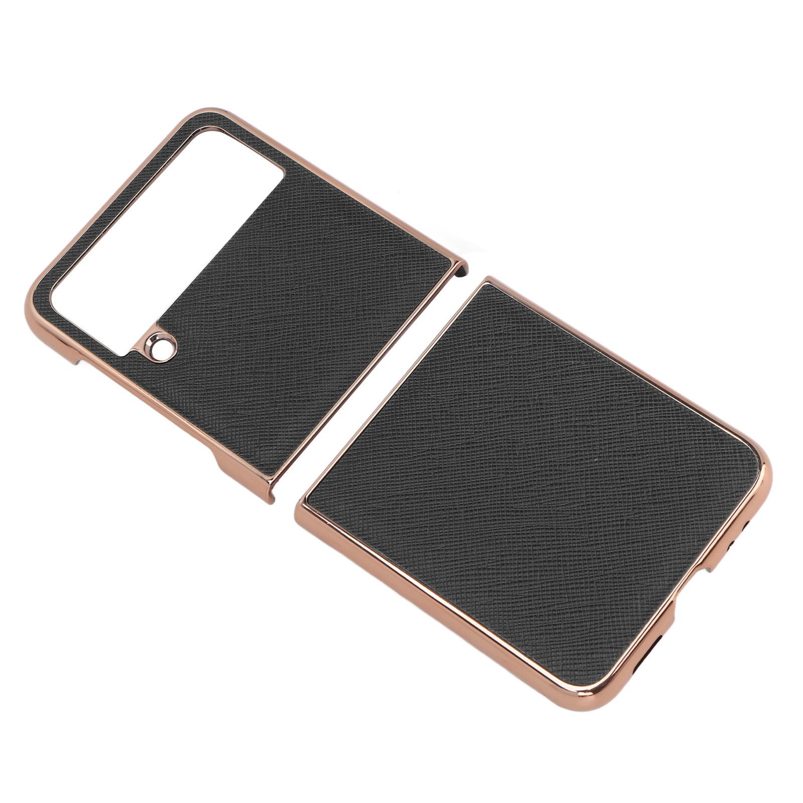 Leather Folding Phone Case Scratch Resistant Perfect Fit Flip Phone Protective Case for Samsung Galaxy Z Flip4