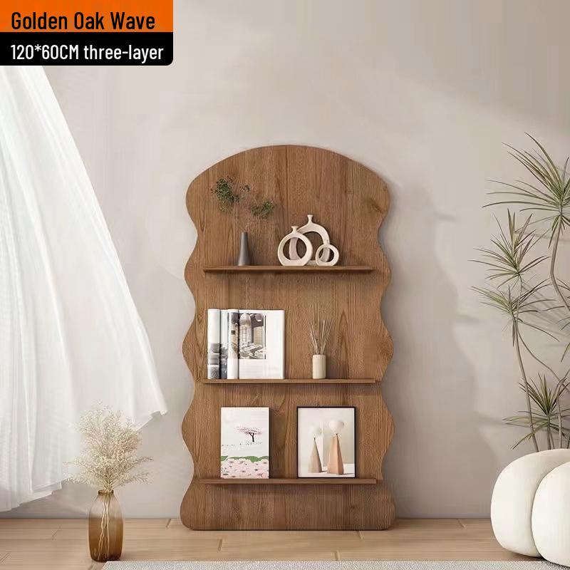 Nordic Floor-Standing Bookshelf: Multi-Layer Wall Storage Rack for Magazines and Picture Books