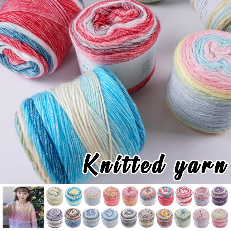 100g/roll Colorfulful Candy Bean Scarf Mohair Yarn Special Knitting Wool Ball Autumn And Winter Handmade Wool Yarn Crochet Yarn