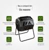300L Garden Leaf Compost Bin for Organic Fertilizer & Kitchen Waste