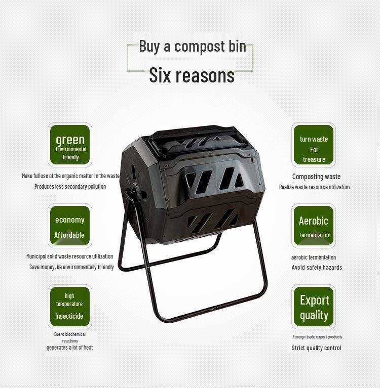 300L Garden Leaf Compost Bin for Organic Fertilizer & Kitchen Waste
