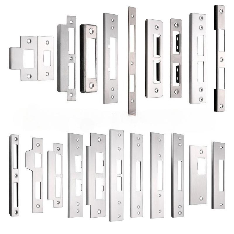 Door Lock Plate Clip Stainless Steel for Gate Home Bedroom Bathroom Door Hardware HA1021 H