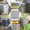 Premium Outdoor Air Conditioner Cover, Water Resistant Windproof Durable, Dust & Cold Barrier with Breathable PVC Mesh