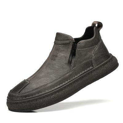 Brytyjski styl chelsea Boots męskie klasyczne buty na zamek błyskawiczny dla mężczyzn nowe buty do chodzenia na co dzień męskie czarne wysokie skórzane trampki dobrej jakości
