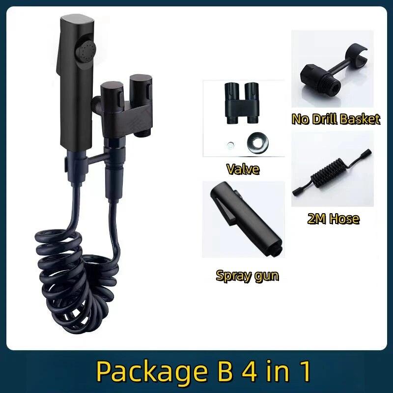 Ruční bidetový rozprašovač Vodní tryska Vysokotlaký bidetový rozprašovač na WC Hygienické čištění pro čištění koupelen Vodní tlakové WC