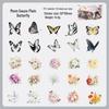 Butterfly Flower Journal Stickers - Waterproof PET Paper Stickers for Journals