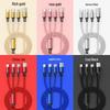 Braided 3-in-1 Fast Charging Cable with Custom Logo Printing
