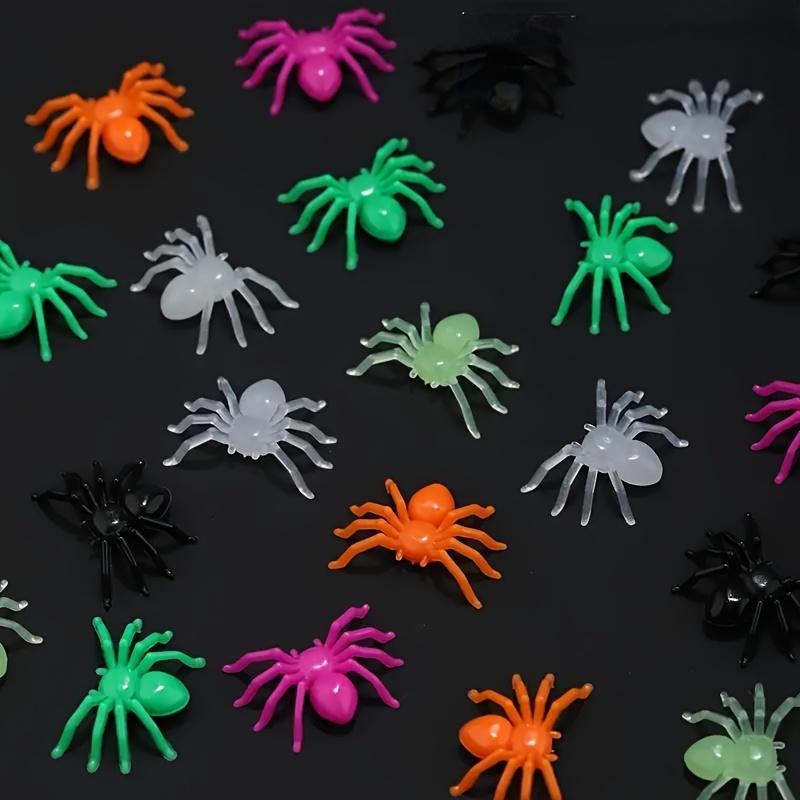 100-500Pcs Mini Spiders for Halloween Party Spider Web Decoration Halloween Haunted House Home Table Horror Props Kid Tricky Toy