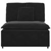 Modular Sofa Middle Module with Cushions Black 100 Cm