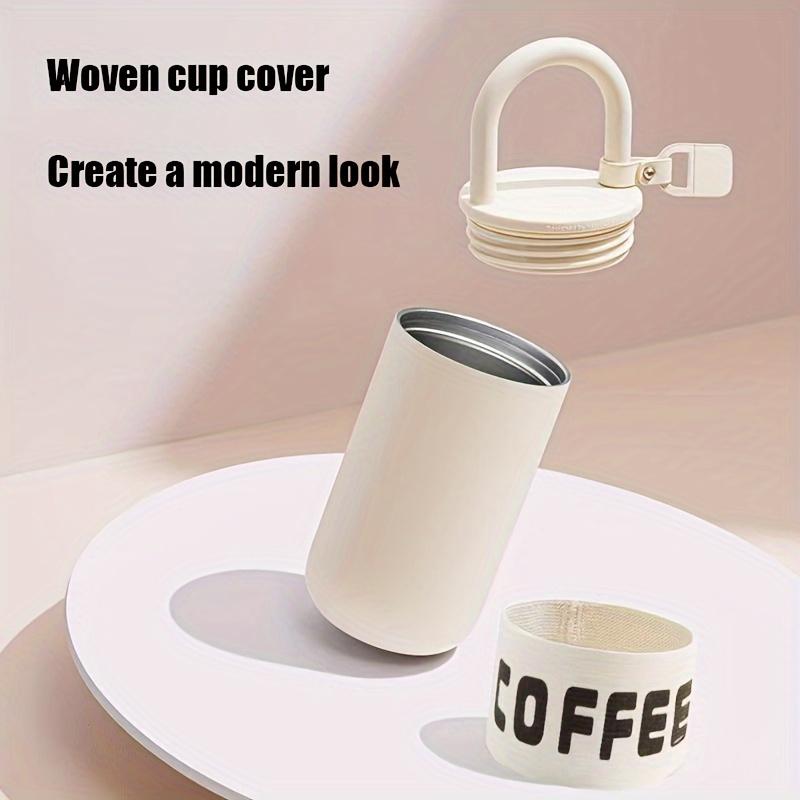 Edelstahl-Kaffeetasse, tragbarer isolierter Wasserkocher mit Tragegurt – geeignet für Outdoor-Camping, Radfahren, Sport und Fitness