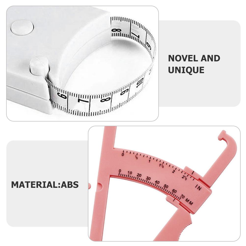 1 Set Body Caliper and Measuring Tape Accurate Health Management Tool Easy Read Inch Millimeter Markers Home Use