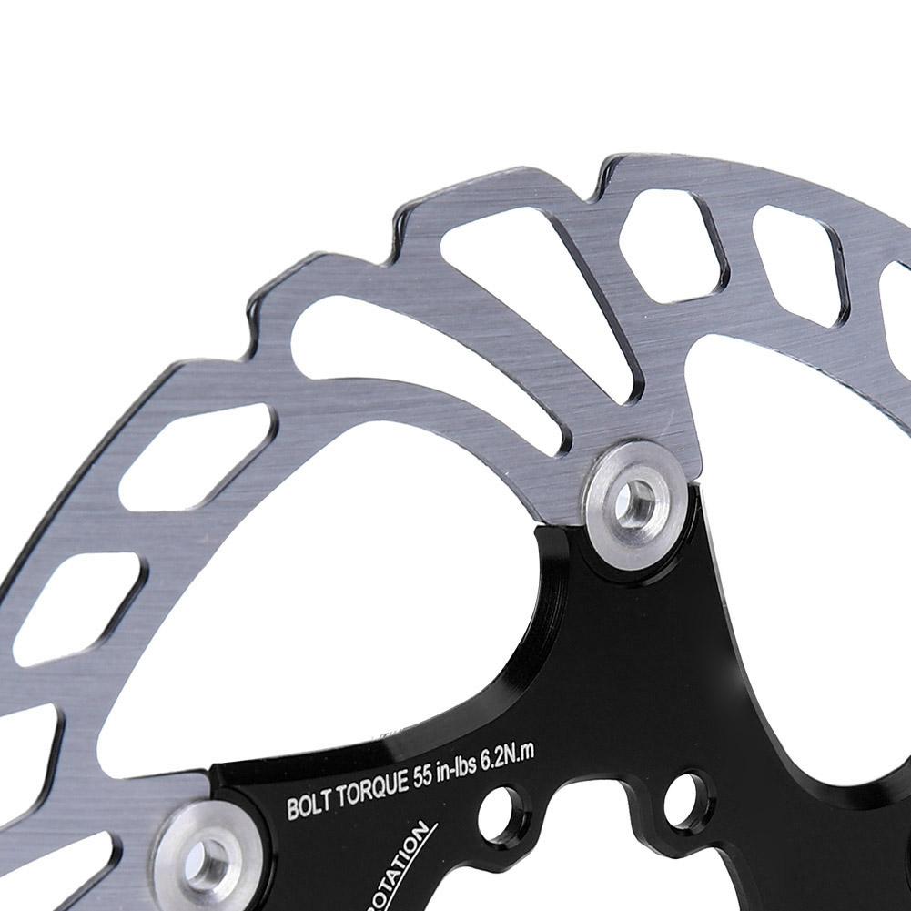 Disc Flotant Șase 160mm Disc de Frână Bicicletă de Munte Accesoriu Ciclism(Negru argintiu )