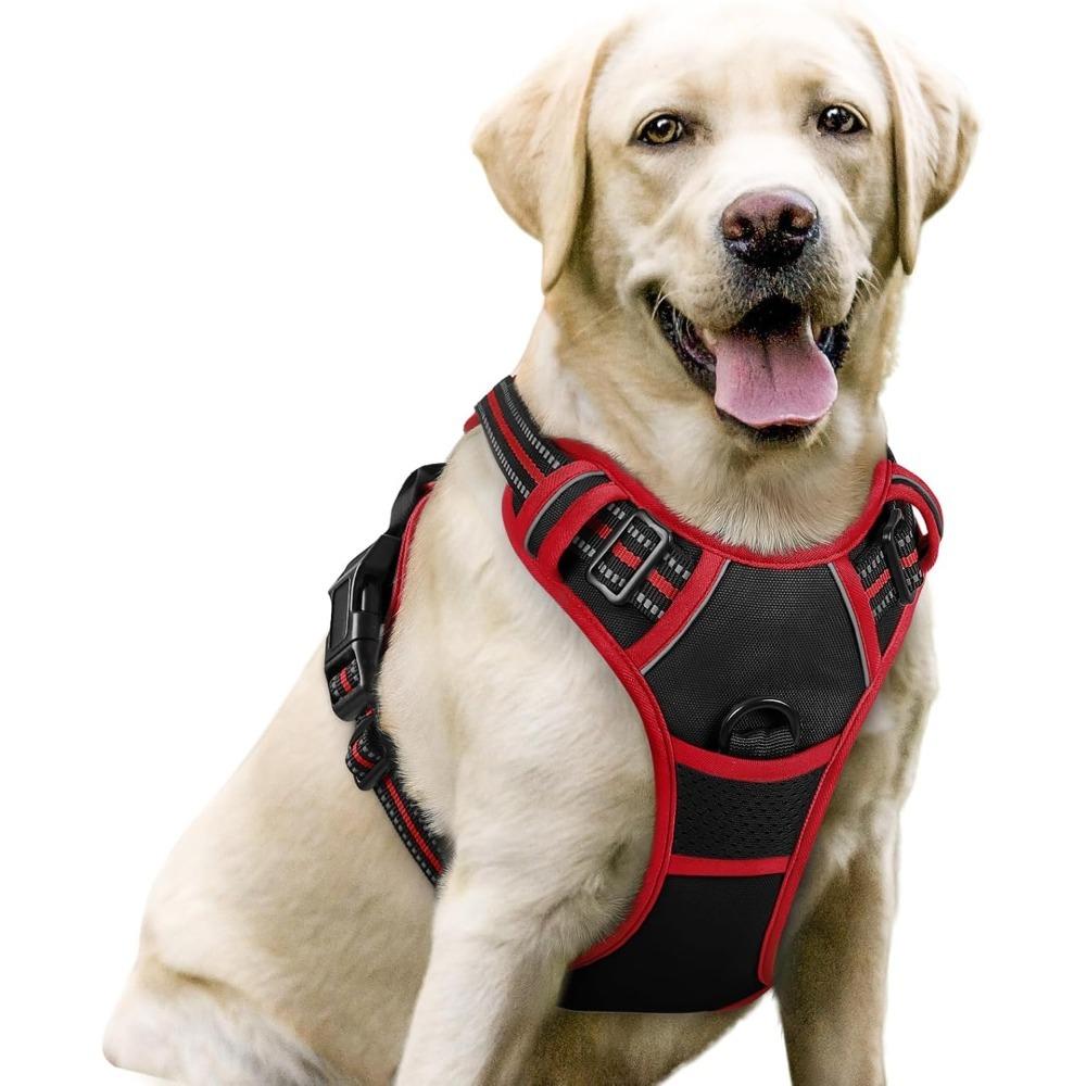 Dog harness, anti-pull, pet harness,  outdoor pet vest with 3M reflective strips, Oxford cloth material, suitable for small, medium and large dogs,